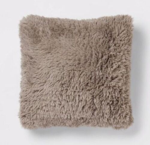 Case of (3) 18" Square Faux Fur Throw Pillow - Lot 852