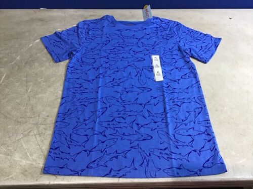Case of Kids Short Sleeve Shark Print T-Shirt, Size XL (16) - Lot 1127