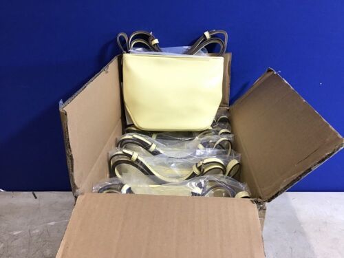 Case of (6) Yellow Zip Closure Crossbody Bag w/ Adjustable Strap - Lot 1086