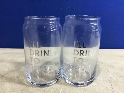 Case of (4) "I'll Drink To That" Can Shaped Beer Glasses, Set of 2  - Lot 861