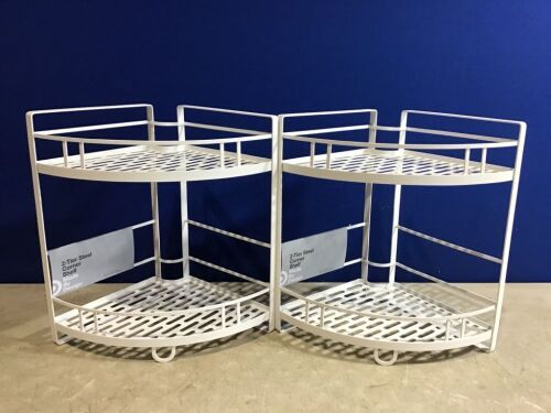Case of (2) 2-Tier Steel Corner Shelf  - Lot 955