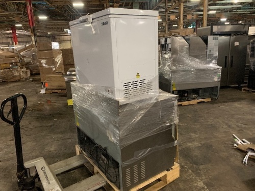 Chest Freezer and Prep Table. Untested - Lot 190