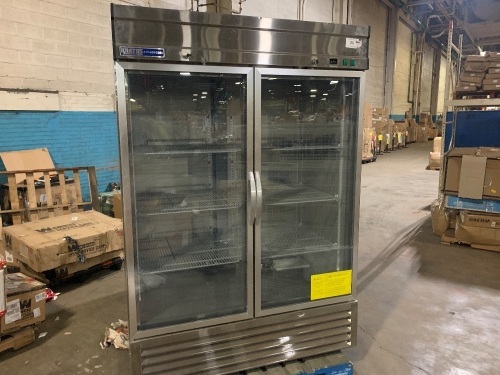 Kratos Refrigeration 69K-761HC 2-Door Reach-In Glass Door Refrigerator. Does Not Get Cold. For Repair or Parts - Lot 216