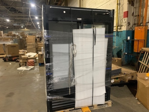 Maxx Cold MXM2-48RSBHC 54" Double Door Merchandiser Refrigerator, Free Standing, 48 Cu. Ft. Does Not Get Cold. For Repair or Parts - Lot 246
