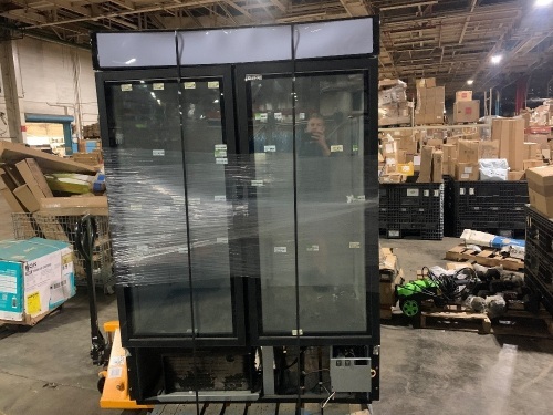 Central Exclusive 69K-058 48 Cu Ft. Swing Glass Door Merchandiser - Freezer, 2 Doors, 54"W. Untested, 230V Plug - Lot 1202