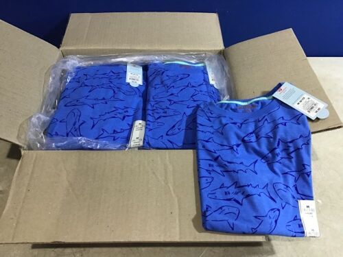 Case of Kids Short Sleeve Shark Print T-Shirt, Size M (8/10) - Lot 882