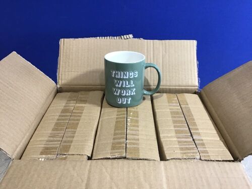Case of (18) Things Will Work Out 15oz Inspirational Mugs - Lot 1178