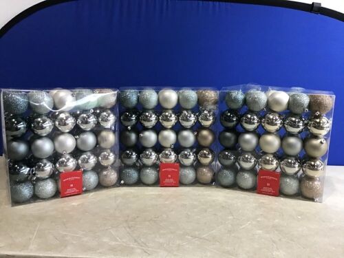 Lot of (3) Shatter Resistant Ornaments, 50 Ct - At Least 1 is Damaged - Lot 949