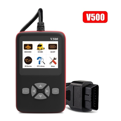 V500 Code Reader for Cars and Heavy Duty Truck Scanner Diagnostic Tool - Lot 395
