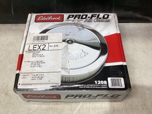 Edelbrock 1208 Pro-Flo 10-Inch Round Air Cleaner - Lot 446