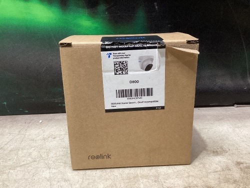 REOLINK 4K Security Camera Outdoor System, IP PoE Dome Surveillance Camera with Human/Vehicle Detection, D800 - Lot 1033