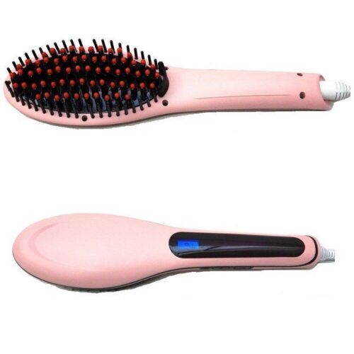 Fast Hair Straightener HQT 906 Flat Flattening Electric Brush w/ Temp Control & Display  - Lot 1143