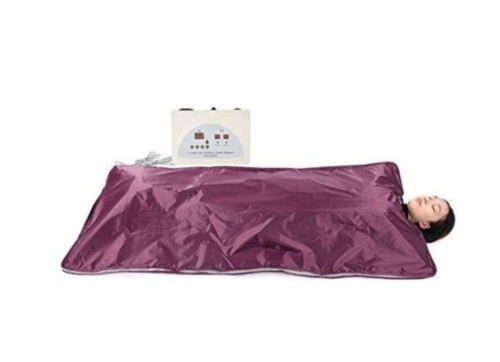 Cocoarm Sauna Heating Blanket, Professional Far Infrared (FIR) Detox Blanket for Body Shape Slimming Fitness and Anti Aging Machine(Wine Red)   - Lot 541