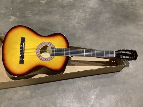 Beginner Acoustic Guitar Set w/ Case, Strap, Digital Tuner, Strings - 38in - Lot 796