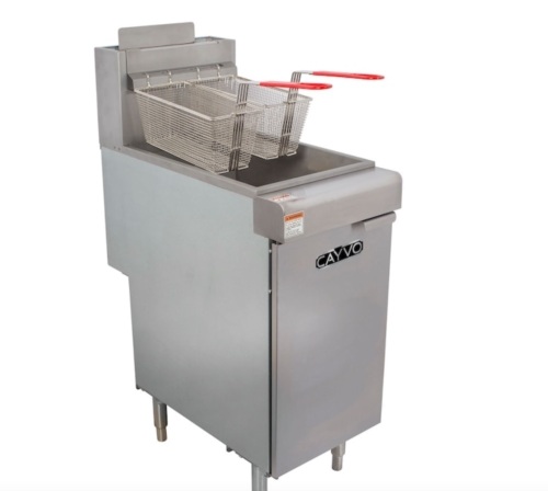 CAYVO  50-lb 2-Basket Commercial Deep Fryer, Liquid Propane - Lot 164