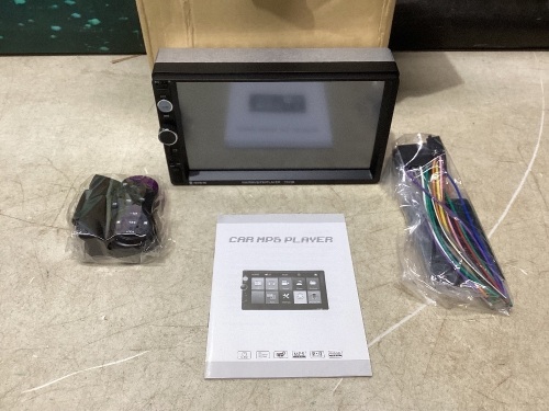 Car Stereo 7023B 7 Inch Full HD Double Din Car Bluetooth Touch Screen Radio MP5 Player with Rear Camera - Lot 1010
