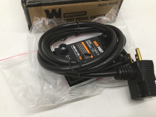 15-Amp Momentary Power Foot Pedal Switch for Woodworking,new - Lot 332