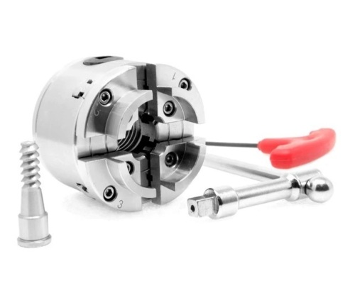 WEN LA4275 2.75-Inch 4-Jaw Self-Centering Keyed Lathe Chuck Set with 1-Inch x 8TPI Thread, New