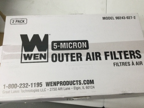 WEN 90243-027-2 5-Micron Outer Air Filters, 2-Pack (for the WEN 3410 Air Filtration System) ,Appears New 