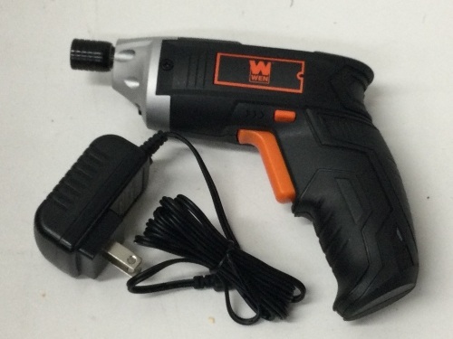WEN 49103 3.6V Lithium-Ion Cordless Electric Screwdriver with Bits and Belt Holster, Appears New