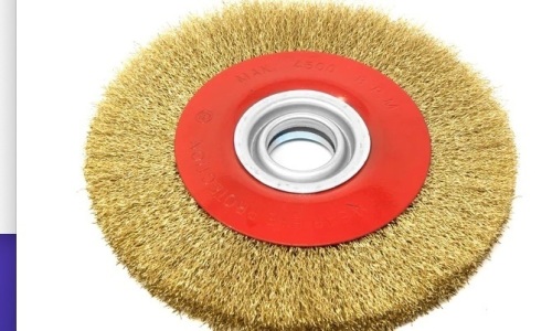 8-Inch by 3/4-Inch Crimped Steel Bench Wire Wheel with Arbor Adapters,Appears New - Lot 573