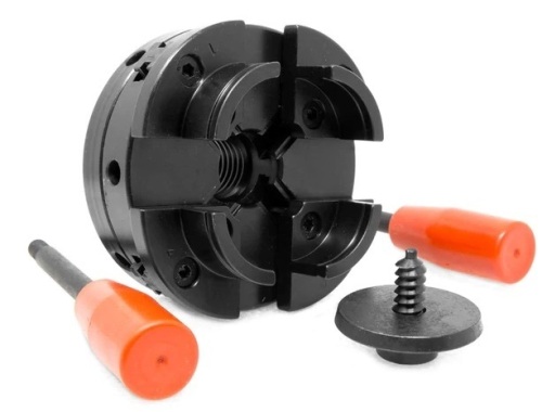 4-Inch 4-Jaw Self-Centering Lathe Chuck Set with 1-Inch x 8TPI Thread,E-Commerce Return