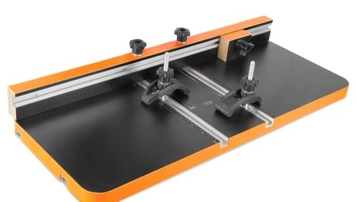 24-by-12-Inch Drill Press Table with an Adjustable Fence and Stop Block,New