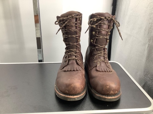 Men's Leather Work Boots, 12, Scuffed, Ecommerce Return - Lot 120