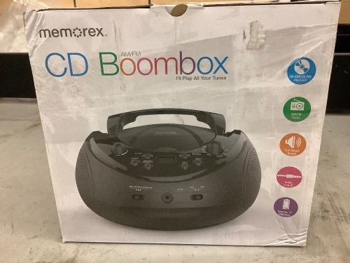 Lot of (2) Memorex CD Boombox, Appears New/Box Damaged - Lot 244