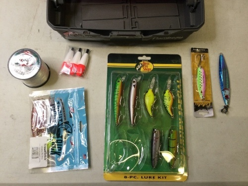 Lot of (7) Misc. Fishing Lures and Supplies, Ecommerce Return, Clip Missing from Box - Lot 264
