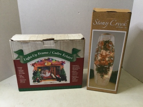 Lot of (2) Christmas Decorations, Appears New, Powers On - Lot 266
