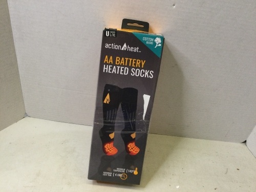 Action Heat AA Battery Heated Socks, L/XL, Appears New - Lot 269