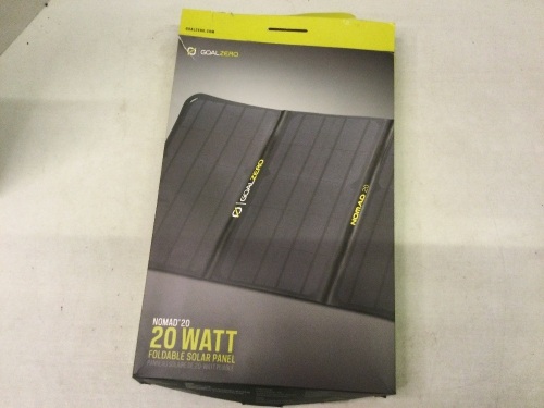 Goal Zero Nomad 20 Watt Foldable Solar Panel, Appears New/Box Damaged - Lot 9