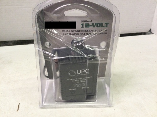 500MA 12-Volt Dual Stage Regulated LED and Lead-Acid Battery Charger, Ecommerce Return - Lot 491