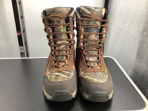 Mens Boots, 12D, Brown and Camo, Appears New - Lot 515
