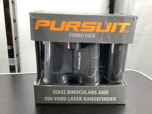 Pursuit Combo Pack, 10x42 Binoculars and 850 Yard Laser Rangefinder, Appears New - Lot 10