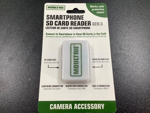 Moultrie Smarphone SD Card Reader, Gen 3, Appears New - Lot 572