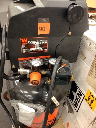 10-Gallon Oil-Free Vertical Air Compressor - Lot 90