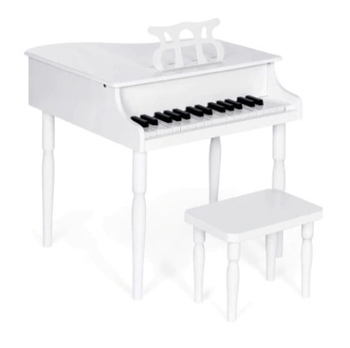 Kids Mini Wooden Grand Piano, White - Lot 228