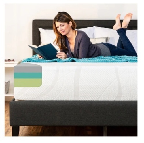 Queen 12in Gel Memory Foam Mattress - Lot 236