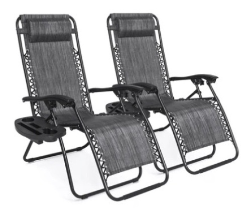 Set of 2 Adjustable Zero Gravity Patio Chair Recliners, Color Unknown - Lot 245