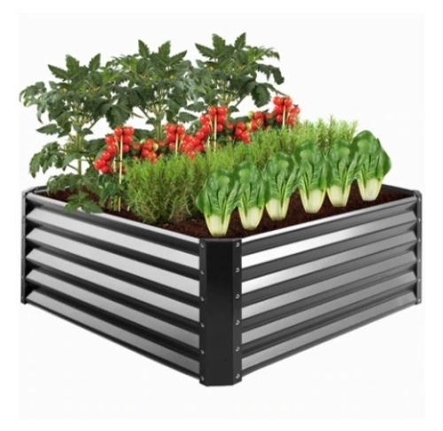 Outdoor Metal Raised Garden Bed, 4x4x1.5ft - Lot 273