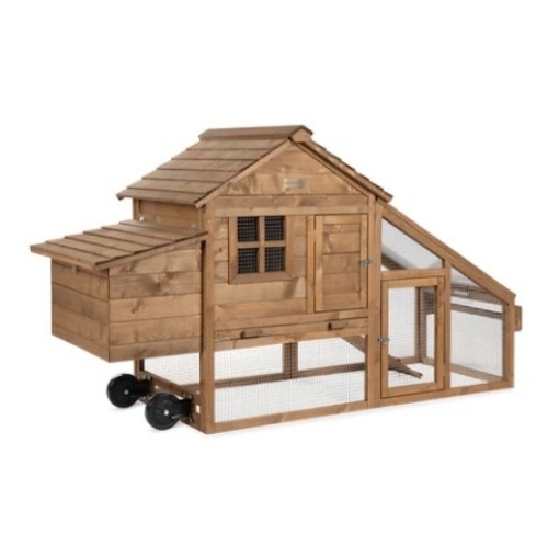 Mobile Wood Chicken Coop Tractor, 70in - Lot 295