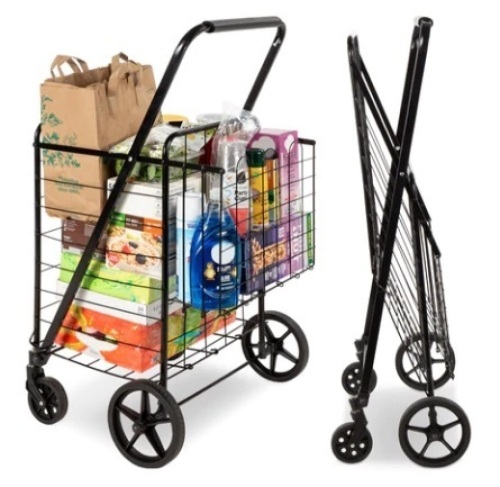Folding Steel Grocery Cart - Lot 300