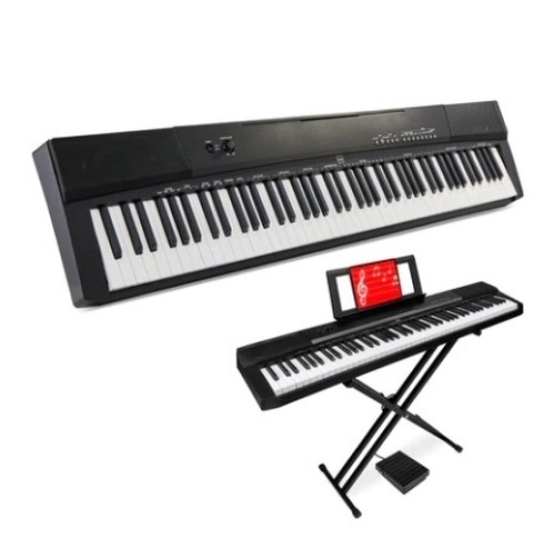 88-Key Digital Piano Set, Black - Lot 304