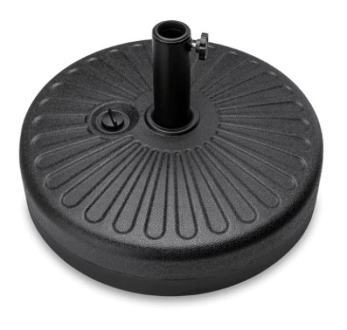 Plastic Patio Umbrella Base Pole Holder Accessory, Black - Lot 423