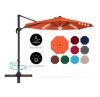 360-Degree LED Cantilever Offset Patio Umbrella, 10ft, Orange - Lot 444