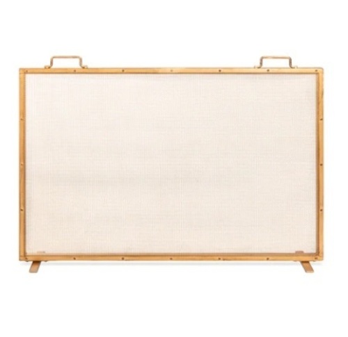 Handcrafted Steel Mesh Fireplace Screen, 38x27in - Lot 448