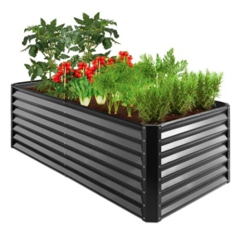 Outdoor Metal Raised Garden Bed, 6x3x2ft - Lot 452