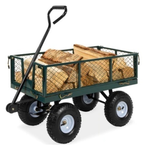 Steel Garden Utility Cart Wagon, Green - Lot 489